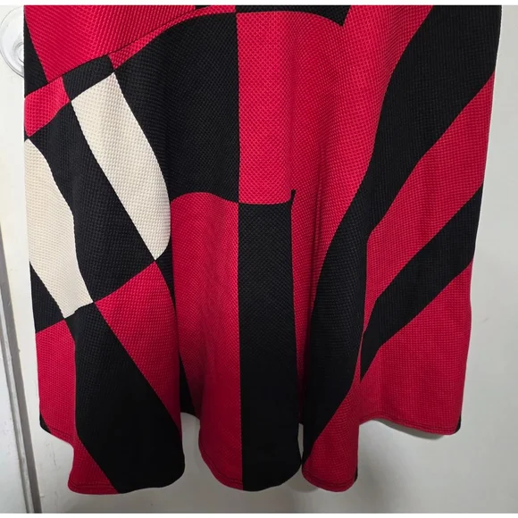 Women's Maison Tara‎ Dress Size 10 Red Black - Picture 2 of 7